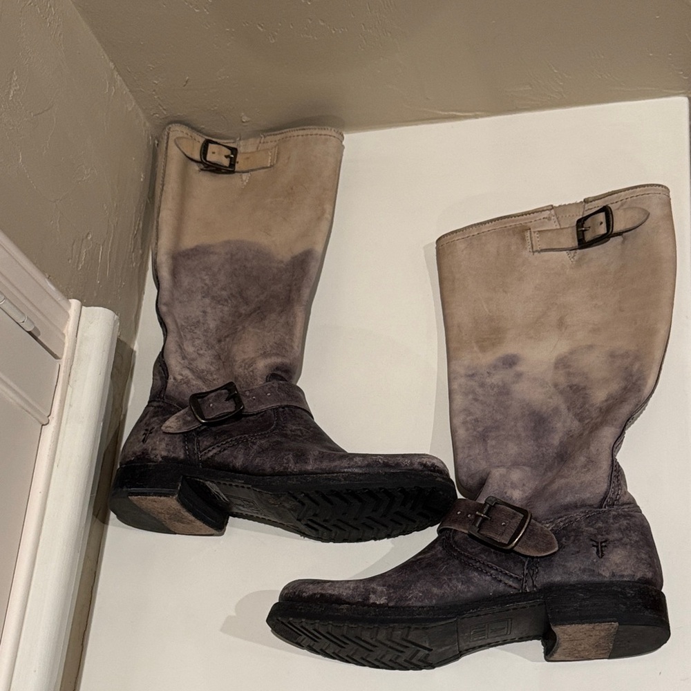 Frye Two-Tone Leather Boots